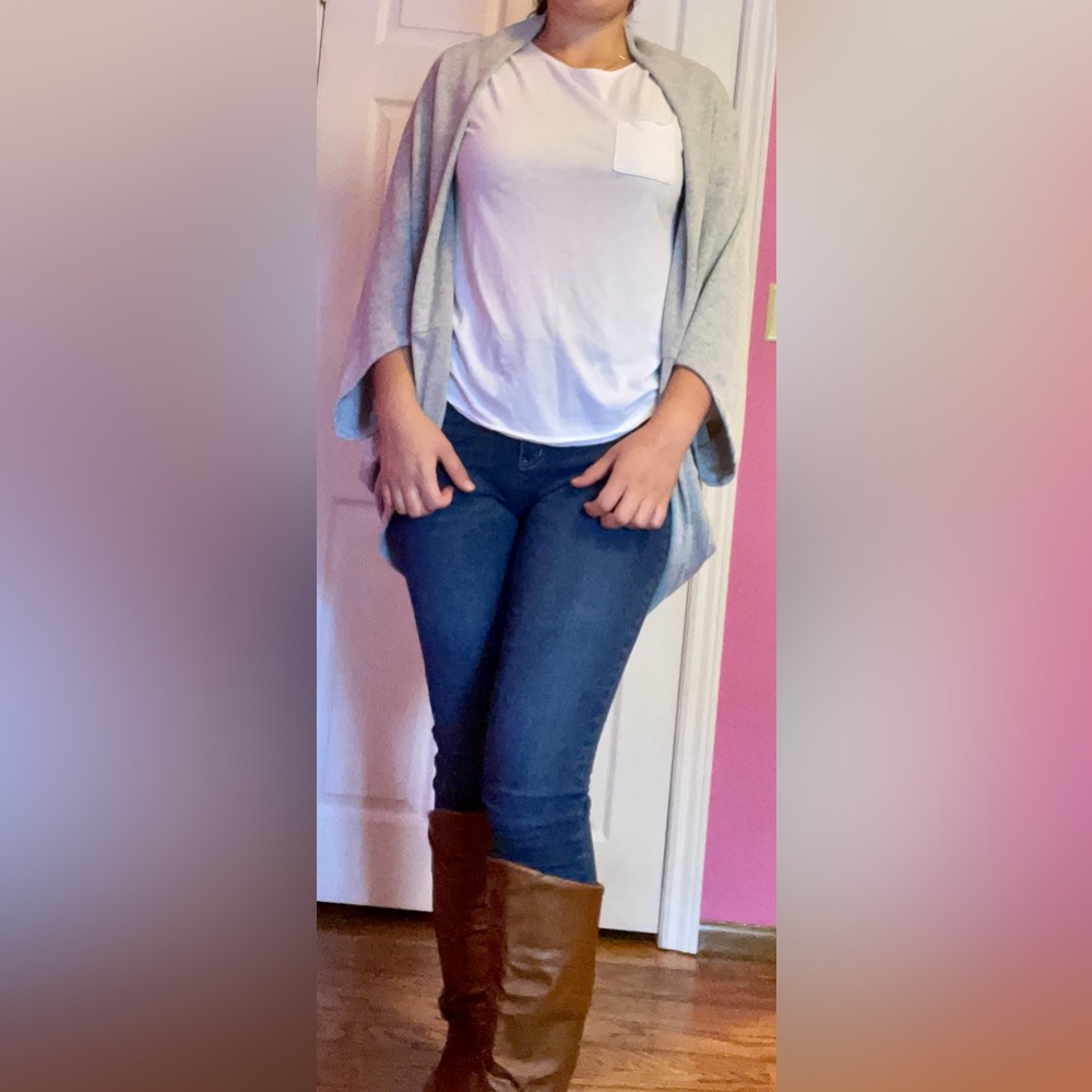 Cozy Grey Wrap Cardigan